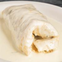 Burrito California Style · Large California style burrito filled with your choice of meat, rice, refried beans, onions ...