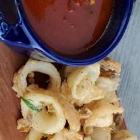 Fried Calamari · Crispy fried calamari served with spicy marinara