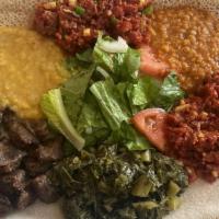 Abyssinia 1 · Kitfo/Lamb stew/Misir Wot/Gomen Wot/Kik Alicha