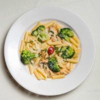 Chicken, Ziti, Broccoli - Chicken Entrées · Sautéed in white wine, butter, and tossed with Romano grated cheese, with or without garlic.