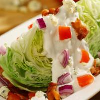 Blt Wedge Salad · iceberg bacon tomato blue cheese dressing