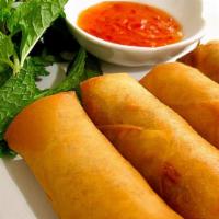 Eggs Rolls · Crispy rolls that are premade and come in 4 pieces per order.
Contains Pork and a side of Sw...