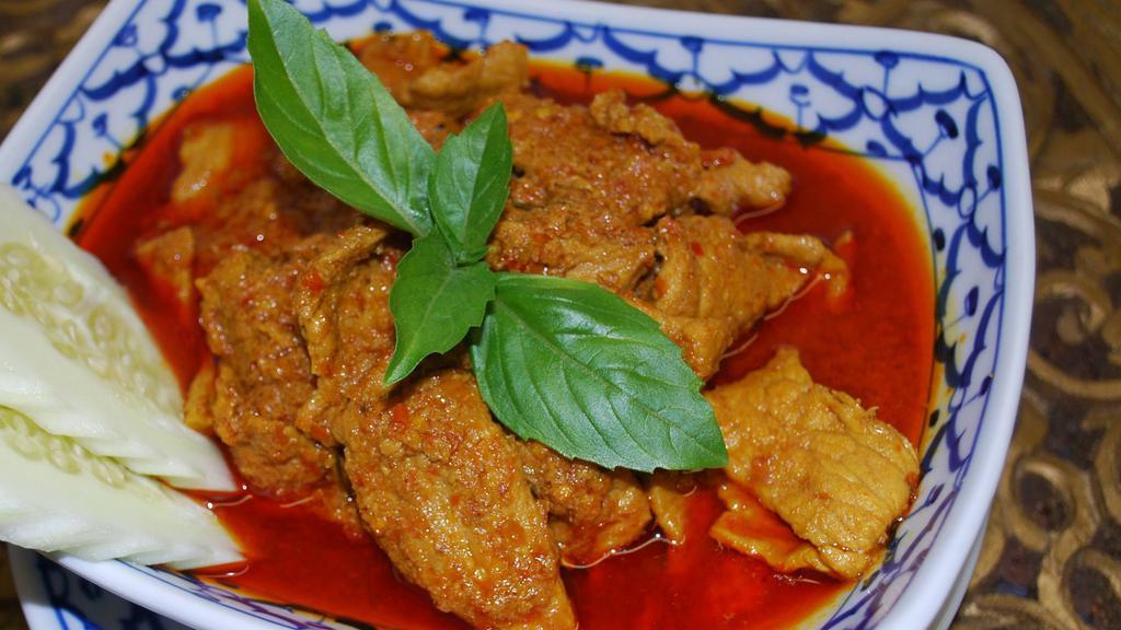 Panang Curry · Choice of chicken, beef, pork