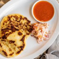 Pupusas De Frijol Con Queso · Beans and cheese filling.