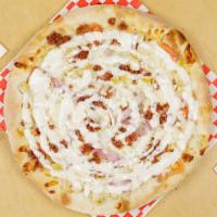 Chicken Bacon Ranch · (Baked chicken breast, bacon, over ranch dressing with tomatoes, onions and mozzarella chees...