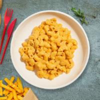 Cheesy Mac Power · Traditional rich and creamy mac and cheese.