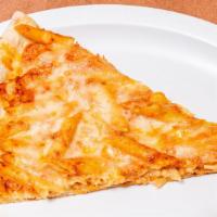 Baked Ziti Pizza · Ziti pasta mix with ricotta cheese, mozzarella and sauce .