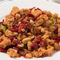Diced Chicken With Spicy Garlic Sauce · Hot and spicy.