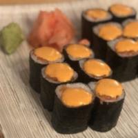 Spicy Salmon · Rolled sushi.