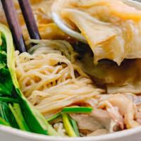 Noodle Soups · Egg noodle soup with choice of wontons, duck or chicken.