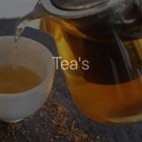 Hot Tea · Choose between chai, chamomile, black, lady grey, English breakfast, green, spiced cinnamon ...