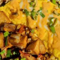 Angry Pig Omelet · Smoked ham and sausage, chihuahua cheese, chopped jalapeno, and chipotle aioli served with h...