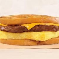 Sausage, Egg & Cheese Sandwich · Sausage, egg and cheese on your choice of bread. Your choice of pork, beef or turkey sausage.