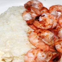 Shrimp And Grits · Steamed shrimp sprinkled  old bay seasoning with grits.