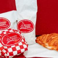 Croissants Sandwiches · Made fresh daily. Ham and cheese or turkey and swiss. Served hot or cold.
