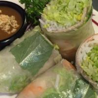 Goi Cuon ( 2 Rolls) · Fresh rolls, Shredded lettuce, mint and vermicelli noodles combined with a choice of meat or...