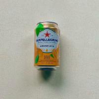 San Pelligrino Orange Aranciata Soda · 12 oz. can