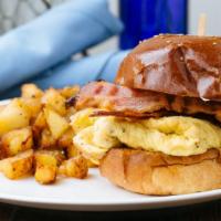 Bacon, Egg, & Cheese Sandwich  · Chipotle mayo, confit potatoes.
