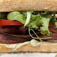 The Tavern Mega Blt · ½ pound of crispy bacon | fresh tomato | Little Leaf lettuce | toasted sourdough bread
