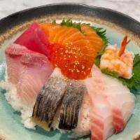 Chirashi Don · basically sashimi on top of sushi rice