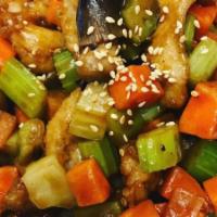 Kung Pao Chicken · Spicy. Green pepper and red pepper. Peanuts