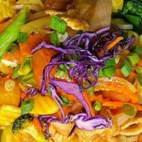 Sweet And Sour · (served with white or brown rice) Choice of chicken, shrimp or tofu stir fried in a sweet ch...