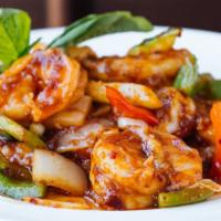 Jumbo Shrimp With Chili Sauce · Hot and Spicy.