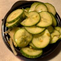 Cold Cucumber Fennel Salad · Our Cucumber Fennel Salad is prepared with thinly sliced cucumbers, julienned red onion, fen...