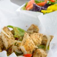Greek With Grilled Chicken · On garden salad.