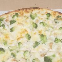 Veggie Pizza · Mushroom, Pepper, Tomato, Onion, Olive & Broccoli.