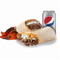 Nacho Burrito · A combo meal served with a drink, side of chips, and a Fat Burrito. With your choice of meat...