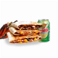Boston Quesadilla · A combo meal served with a drink, side of chips, and a grilled cheesy Quesadilla with your c...