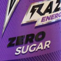 Raze - Energy Drink Grape Bubblegum (16 Fl Oz) · Raze Energy has absolutely zero calories, zero sugar, and zero carbohydrates to give you a s...