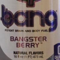 Bang - Energy Drink Bangster Berry (16 Fl Oz) · Contains 300 milligrams of caffeine, EAAs, Creatine plus other supplements which combine to ...