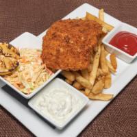 Fish 'N' Chips · Lightly Breaded and Fried Haddock / Coleslaw / Herbed Wedge Fries / House Tartar Sauce / Cha...