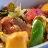 Brown Sugar Mango Curry · Spicy.  Ripe fresh diced of mango simmered with slices tender chicken in a yellow curry base...