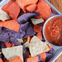 Chips & Salsa · Corn chips, chunky tomato cilantro salsa