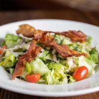 Metropolitan House Salad · Mixed greens, applewood smoked bacon, tomatoes, cucumbers, buttermilk ranch dressing