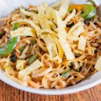 Spicy Noodles With Peanut Sauce · Julienne carrots, green onion, red peppers, poblano peppers, rice noodles, . spicy Thai chil...