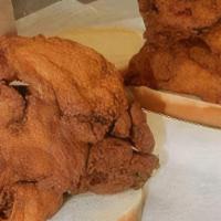 Fish Sandwich · 3 Pieces Of Fresh Fried Whiting Fish Served On Bread