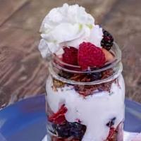 Yogurt Parfait · With Vanilla yogurt, fresh berries and granola