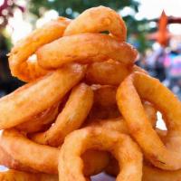 Onion Rings · beer battered and deep fried