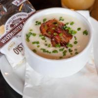 Clam Chowda · with chopped bacon