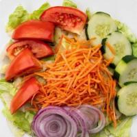 Garden Salad · tomato, cucumber, carrot, red onion, iceberg lettuce