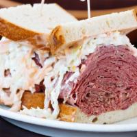The Special · Choice of deli meat piled high on freshly baked bread, topped with coleslaw and Russian dres...