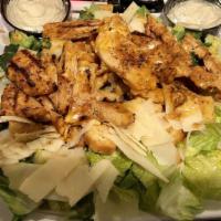 Buffalo Chicken Finger Salad · Spring mix with fried chicken fingers tossed in buffalo sauce, and bleu cheese.