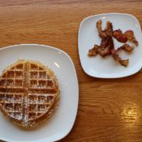 Waffle & Meat · Classic single waffle with breakfast meat.