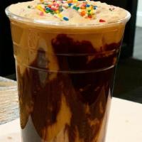 Chocolate Strawberry Shakerato · Iced mudslide ~ house made sweet cream ~ Hershey's drizzle ~ chocolate syrup ~ strawberry sy...