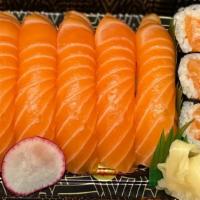 Salmon Lover · Salmon roll and 6 psc salmon sushi