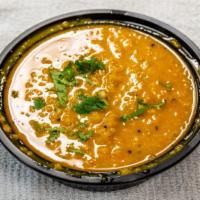 Daal Masoor And Rice · Vegetarian. Daal masoor and rice (16oz): yellow lentil sautéed with tomatoes, ginger-garlic ...